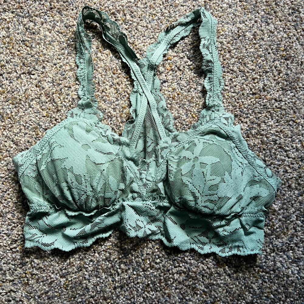 Aerie Green Lace Bralette